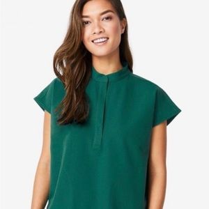 FIGS RAFEALA SCRUB TOP Hunter Green USED
